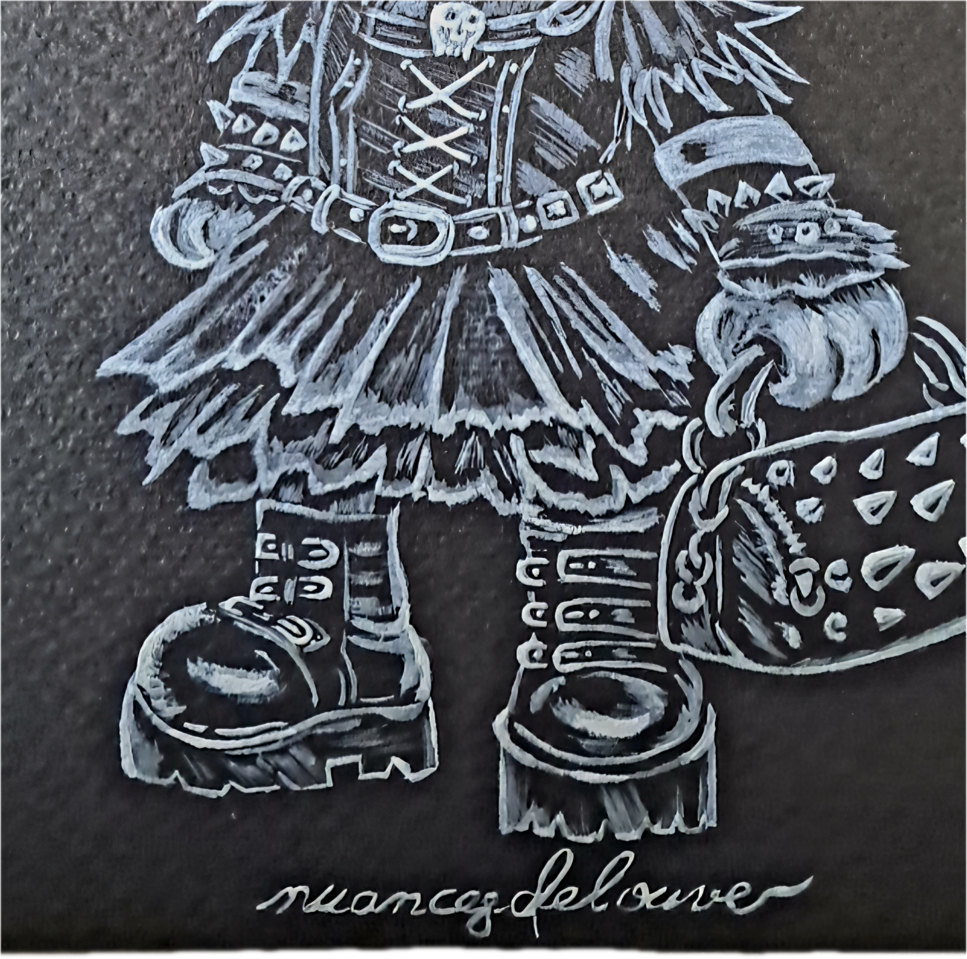 Détail hello qui tue illustration satire mode rebelle dark humor